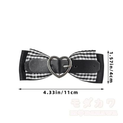 Süße Haaraccessoires mit gotischem Karomuster und Schleife - image 7
