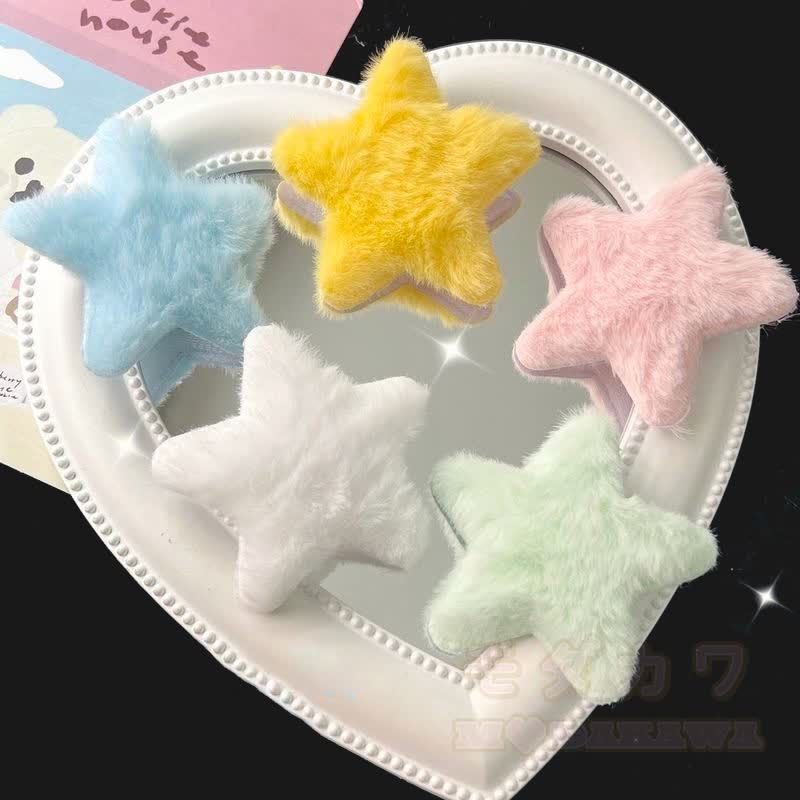 Kawaii Plüsch-Haaraccessoire in Form eines fünfzackigen Sterns - image 1