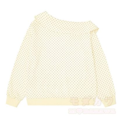Zweiteiliges Set aus Sweatshirt mit Matrosenkragen und Polka-Dot-Rock im Cartoon-Anime-Stil - image 3