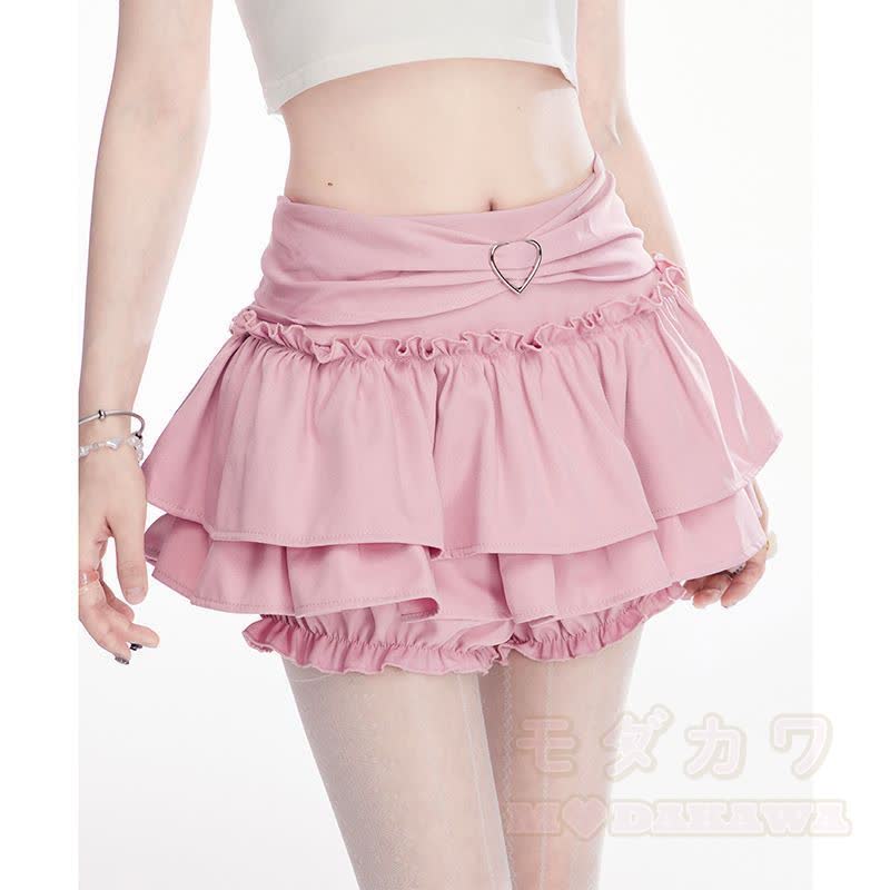 Zweiteiliges Set aus buntem, übergroßem Strickpullover mit Rundhalsausschnitt und passendem Lagenrock mit Schleife - Rosa Rock - 2XL - image 9