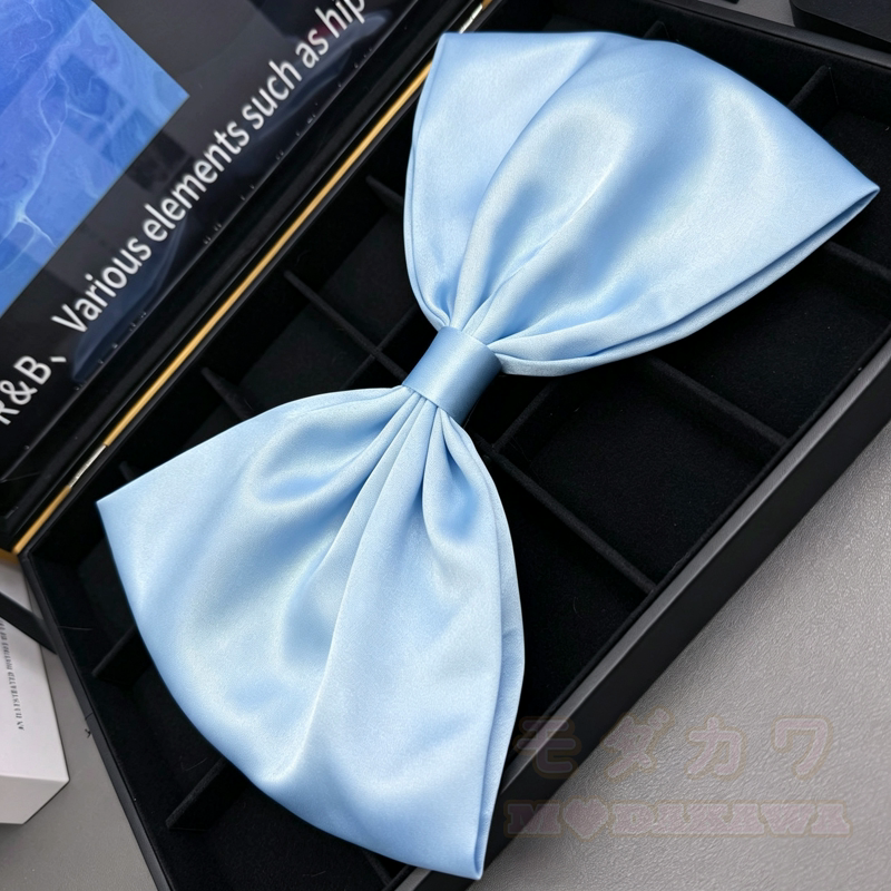 Große Satinschleife im Lolita-Prinzessinnen-Stil – süßes Haaraccessoire - Blau - image 4