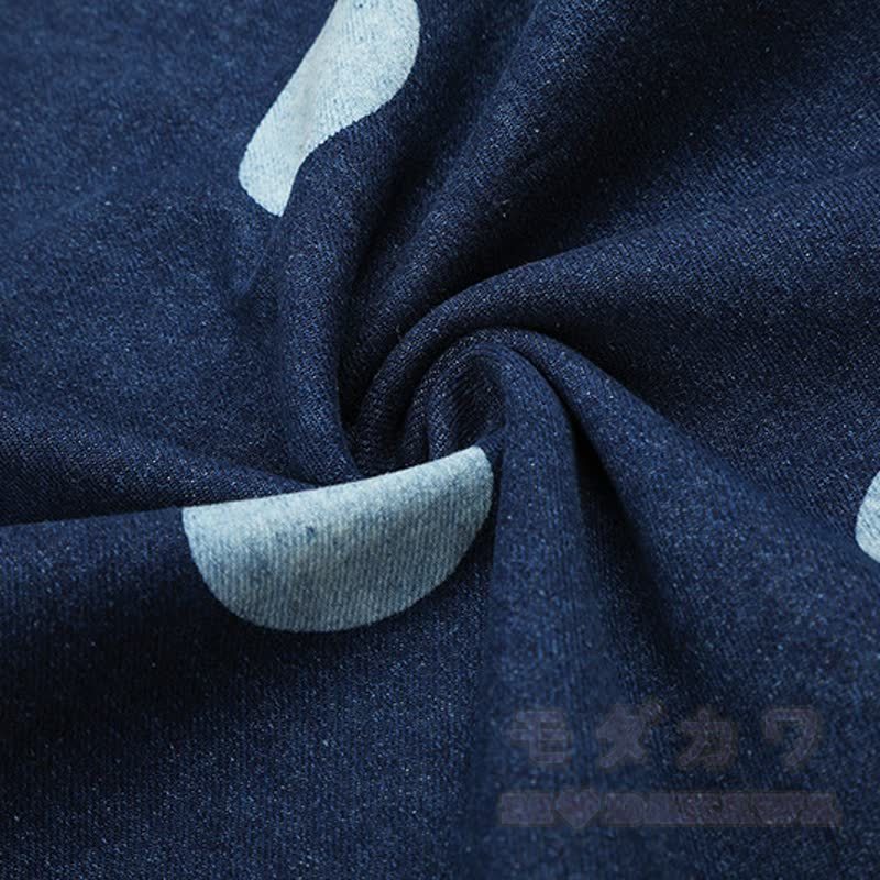 Hochwertige, strapazierfähige Jeans mit weitem Bein und Polka-Dot-Print - image 4
