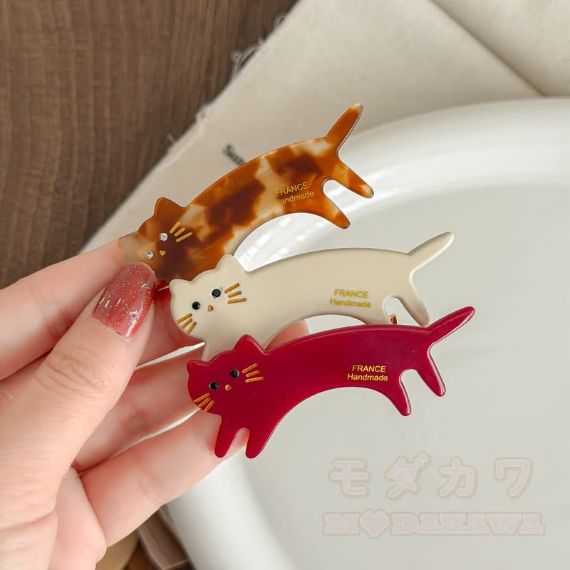 Haaraccessoire aus Acryl mit Kawaii-Katzenmotiv - image 3