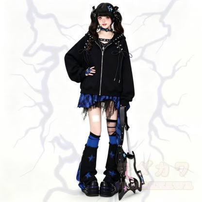 Hochwertige, strapazierfähige Kapuzenjacke im amerikanischen Stil mit Kordelzug und Reißverschluss - image 1