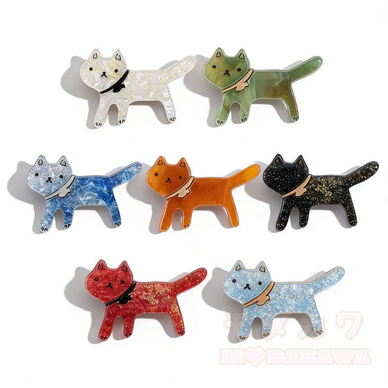 Kawaii Glitzer Sternenkatze Anstecknadel - image 1