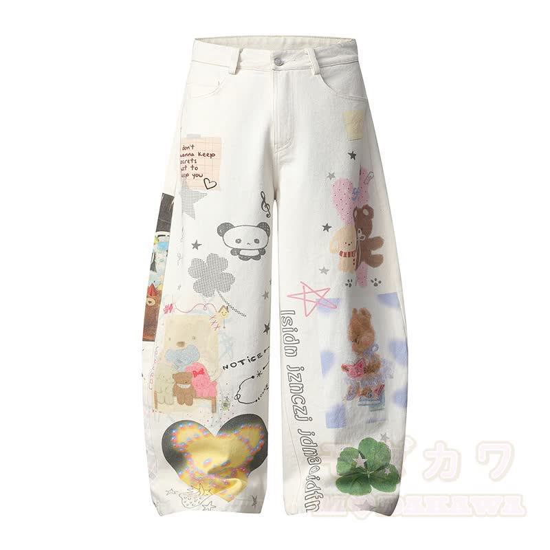 Hochwertiges, strapazierfähiges Set: Jacke mit Sternenstickerei, Hose mit Bären- und Panda-Print - Hose - XL - image 11