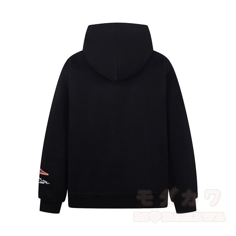 Hochwertiges, langlebiges Set aus Hoodie, Rock und Strasssteinen mit bunten Pins und Sternenmuster – zweiteilig - image 4