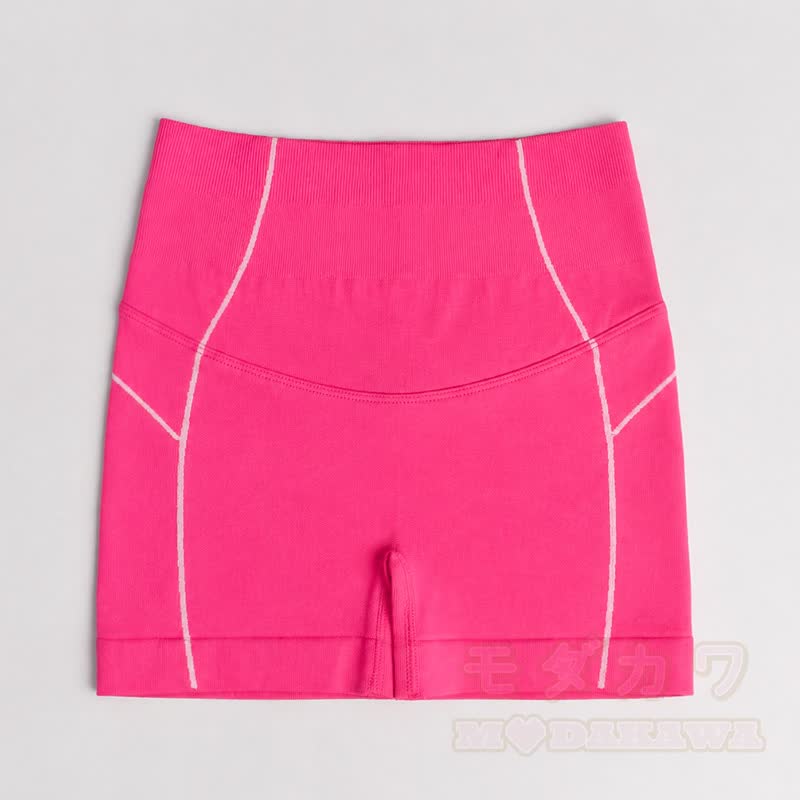 Buntes Set aus bauchfreiem Tanktop mit Herzmuster und hochgeschnittenen Shorts - Shorts - L - image 10