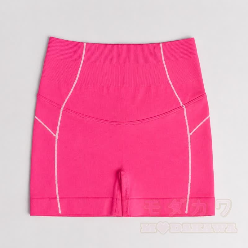 Buntes Set aus bauchfreiem Tanktop mit Herzmuster und hochgeschnittenen Shorts - Shorts - L - image 10