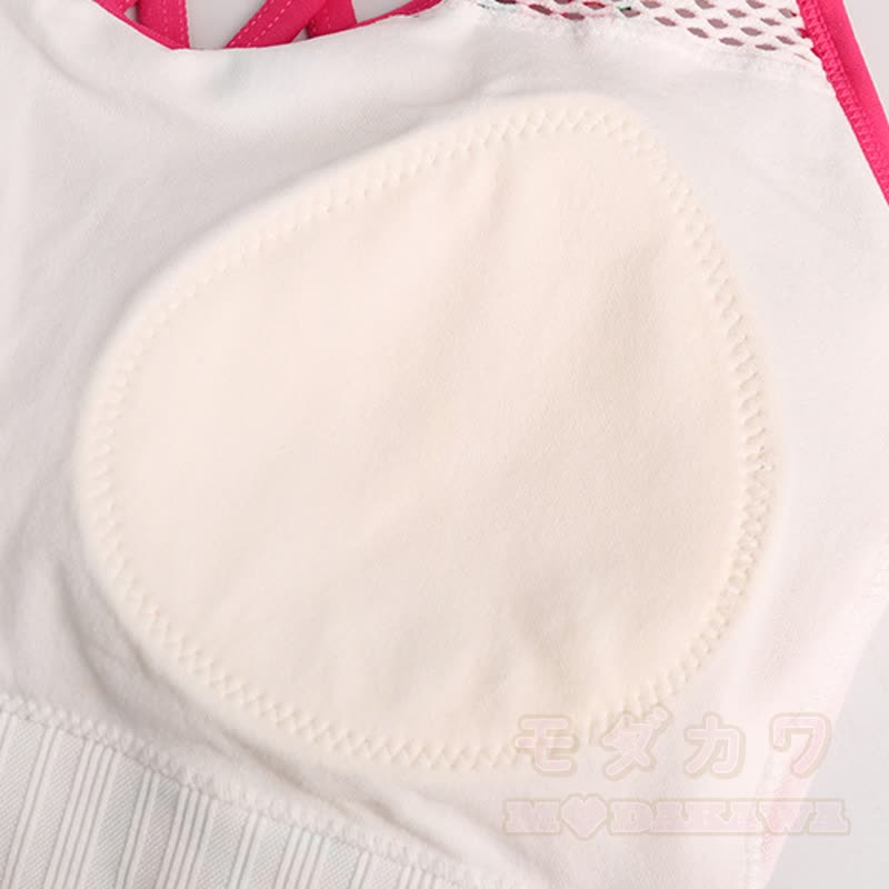 Buntes Set aus bauchfreiem Tanktop mit Herzmuster und hochgeschnittenen Shorts - image 9