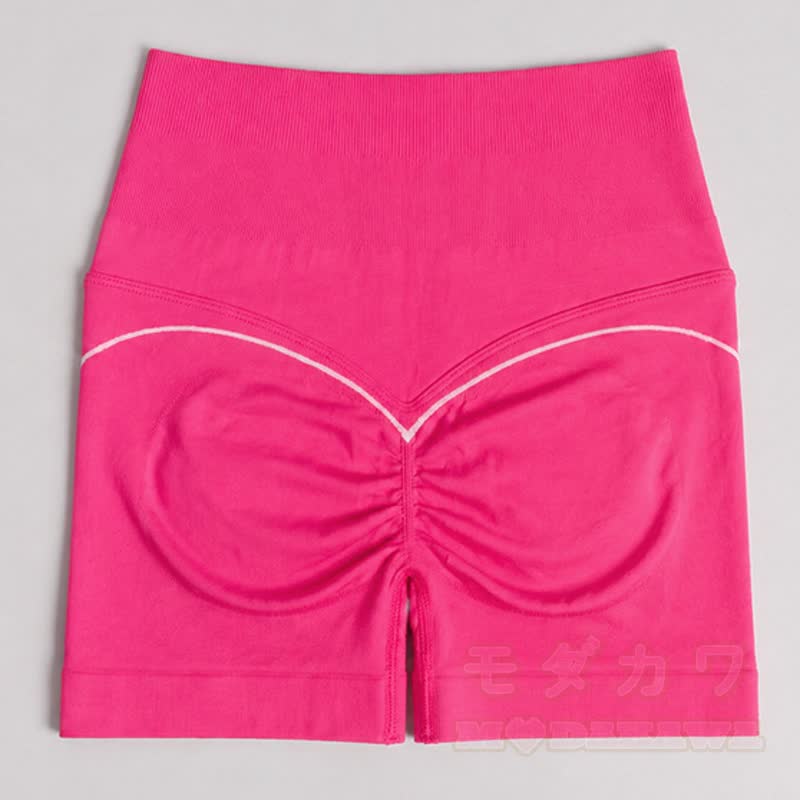 Buntes Set aus bauchfreiem Tanktop mit Herzmuster und hochgeschnittenen Shorts - image 11
