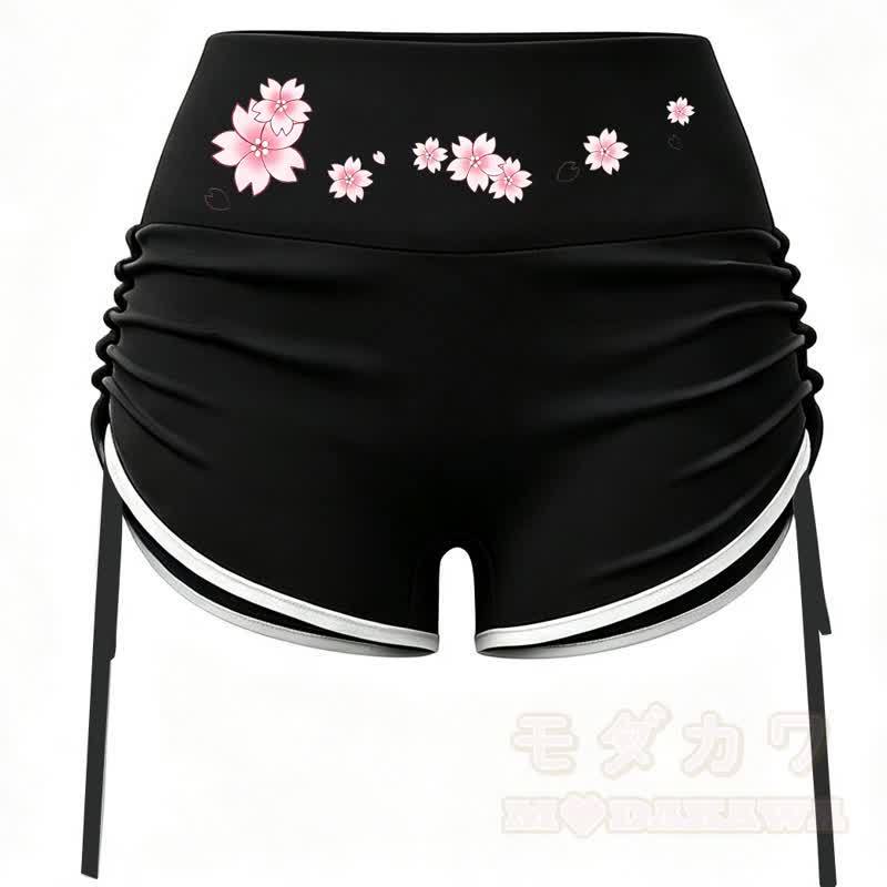 MODAKAWA X atka Wolf Print Cami Top Split Skort Zweiteiliges Set - Schwarze Shorts - 2XL - image 16