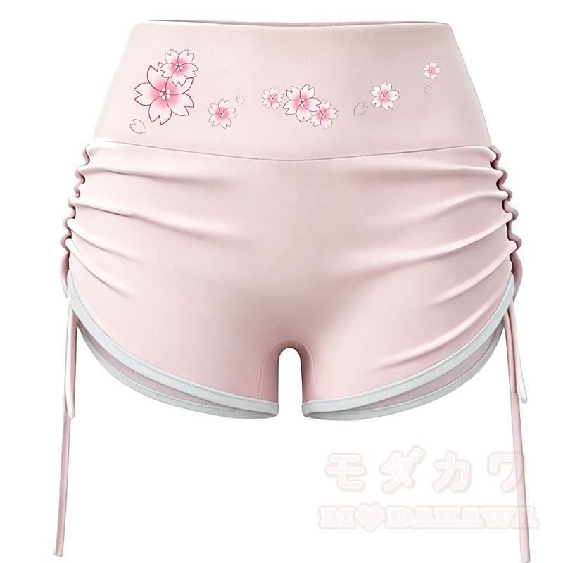 MODAKAWA X atka Wolf Print Cami Top Split Skort Zweiteiliges Set - Pinke Shorts - 2XL - image 15