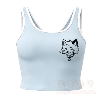 MODAKAWA X popipeko Puppy Print Cami Top Split Skort Zweiteiliges Set - Blaues Oberteil - 2XL - image 11