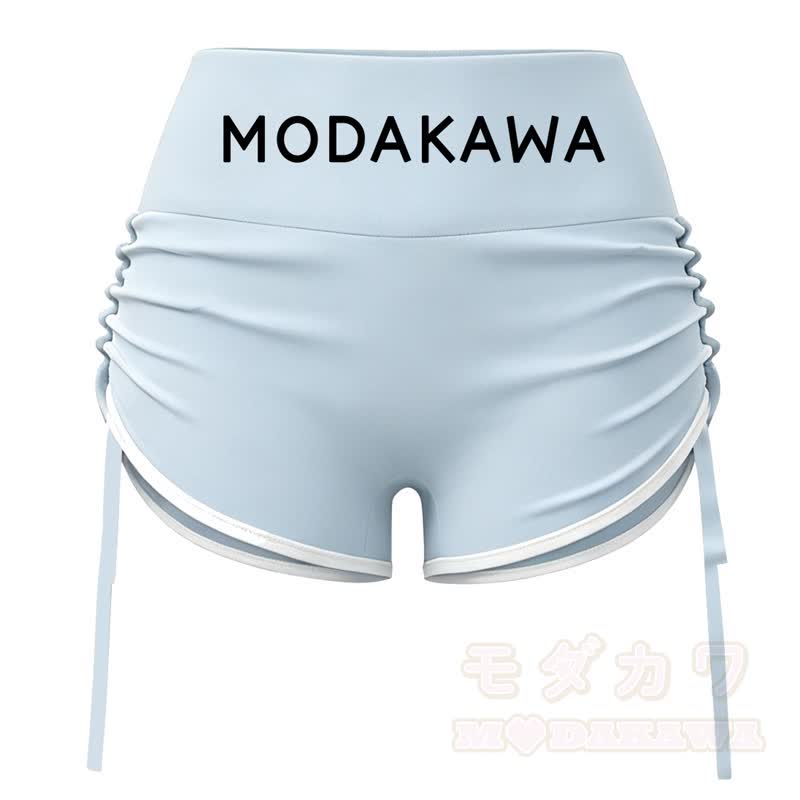 MODAKAWA X popipeko Puppy Print Cami Top Split Skort Zweiteiliges Set - Blaue Shorts - 2XL - image 15