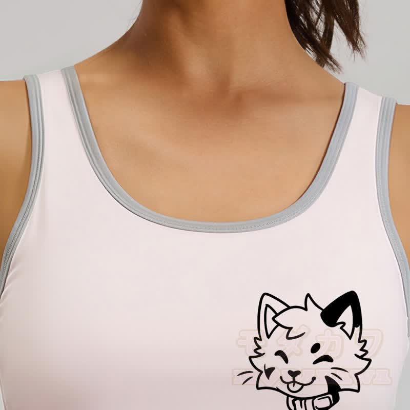 MODAKAWA X popipeko Puppy Print Cami Top Split Skort Zweiteiliges Set - image 6