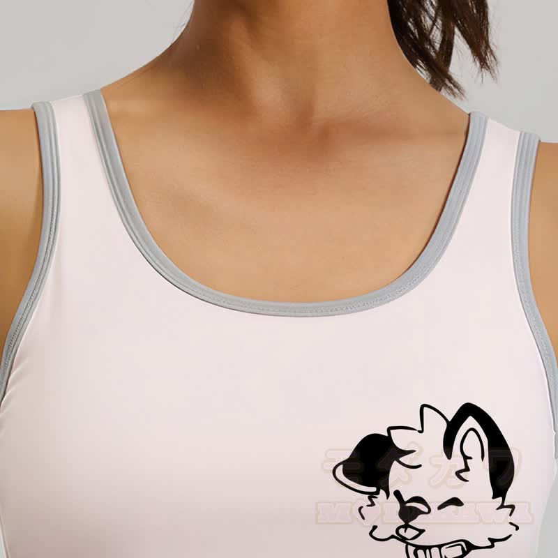 MODAKAWA X popipeko Hundeprint Cami Top Split Skort Zweiteiliges Set - image 7