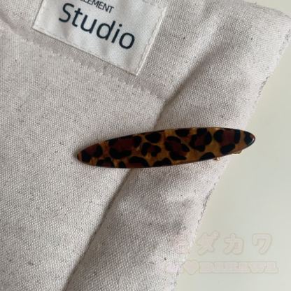 Vintage Haarspangen mit Leopardenmuster, Blumenherz und Wellenmuster - Dunkelbraun B - image 6