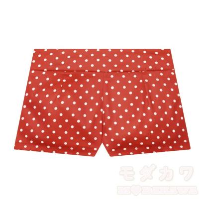 Zweiteiliges Set aus gepunkteter Stehkragenjacke und Shorts - Rote Shorts - L - image 4
