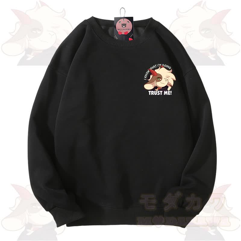 MODAKAWA X zarckets TRUST ME Fuchs-Grafik Unisex-Sweatshirt - Schwarz - 3XL - image 1