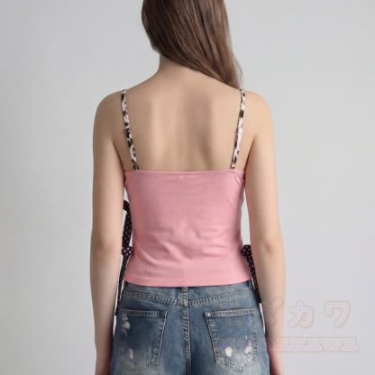 Y2K Leopardenmuster-Cami-Top mit Schleife - image 2
