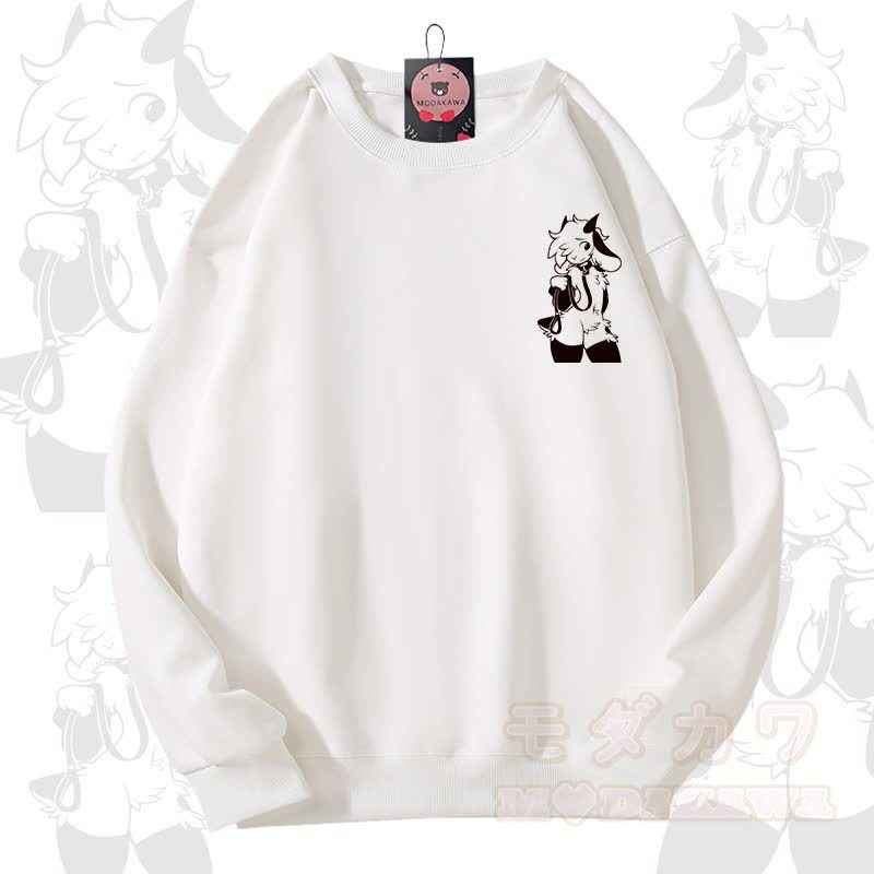 MODAKAWA X zarckets Goat Graphic Unisex Sweatshirt - Weiß A - 3XL - image 3