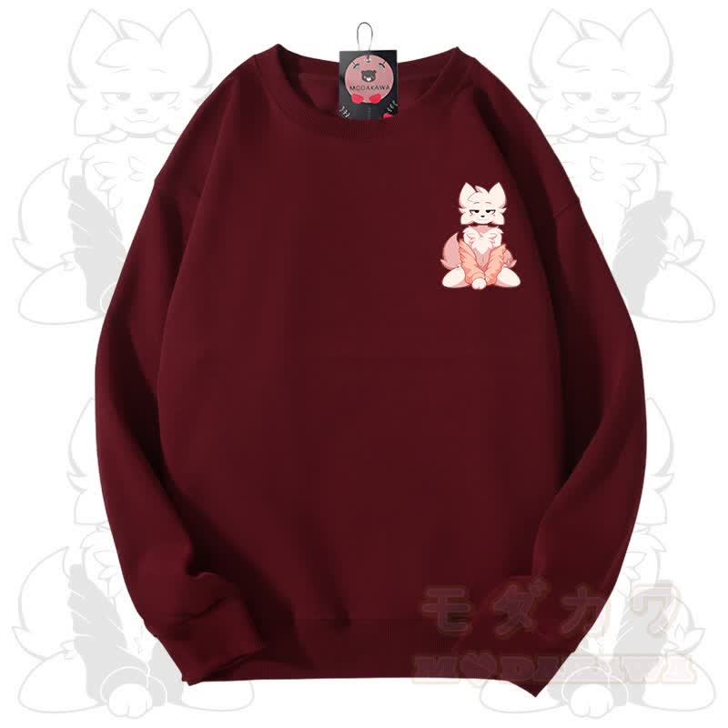 MODAKAWA X zarckets Fox Graphic Unisex Sweatshirt - Rot - 3XL - image 5