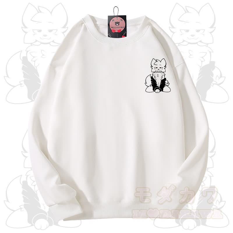 MODAKAWA X zarckets Fox Graphic Unisex Sweatshirt - Weiß - 3XL - image 2