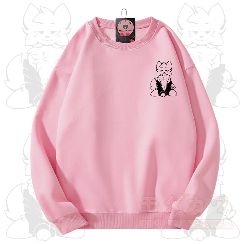 MODAKAWA X zarckets Fox Graphic Unisex Sweatshirt - Rosa - 3XL - image 4