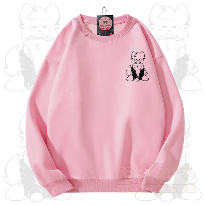 MODAKAWA X zarckets Fox Graphic Unisex Sweatshirt - Rosa - 3XL - image 4