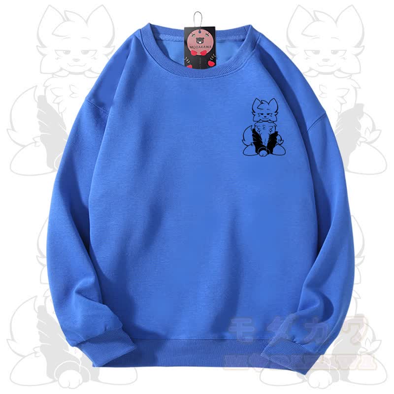 MODAKAWA X zarckets Fox Graphic Unisex Sweatshirt - Blau - 3XL - image 3