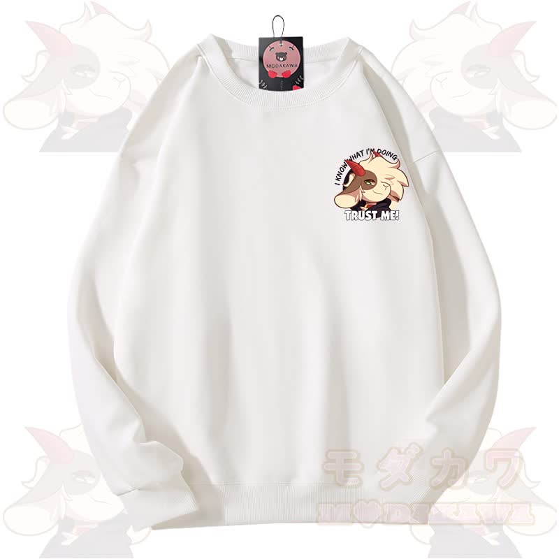 MODAKAWA X zarckets TRUST ME Fuchs-Grafik Unisex-Sweatshirt - Weiß - 3XL - image 10