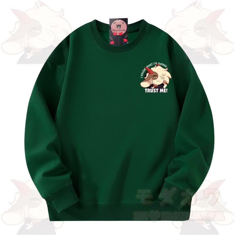 MODAKAWA X zarckets TRUST ME Fuchs-Grafik Unisex-Sweatshirt - Grün - 3XL - image 3