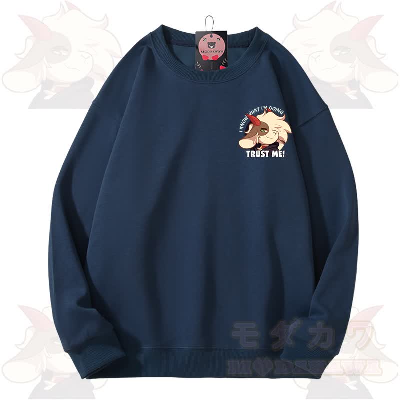 MODAKAWA X zarckets TRUST ME Fuchs-Grafik Unisex-Sweatshirt - Marineblau - 3XL - image 5