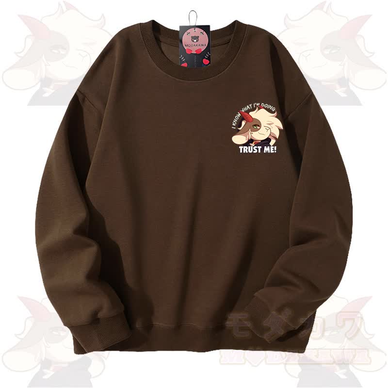 MODAKAWA X zarckets TRUST ME Fuchs-Grafik Unisex-Sweatshirt - Braun - 3XL - image 4