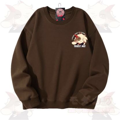 MODAKAWA X zarckets TRUST ME Fuchs-Grafik Unisex-Sweatshirt - Braun - 3XL - image 4