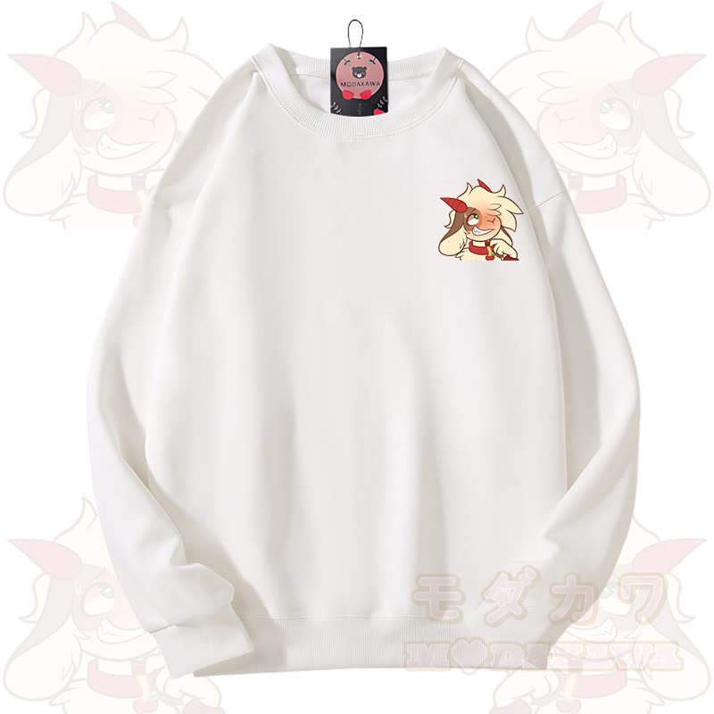 MODAKAWA X zarckets Schaf-Grafik Unisex-Sweatshirt - Weiß - 3XL - image 3