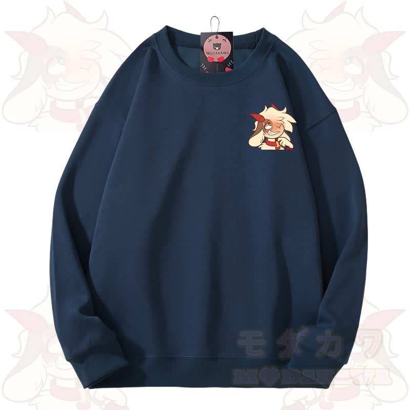 MODAKAWA X zarckets Schaf-Grafik Unisex-Sweatshirt - Marineblau - 3XL - image 6
