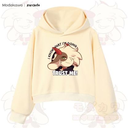 MODAKAWA X zarckets TRUST ME Goat Graphic Cropped Cotton Hoodie - Gelb - 3XL - image 9