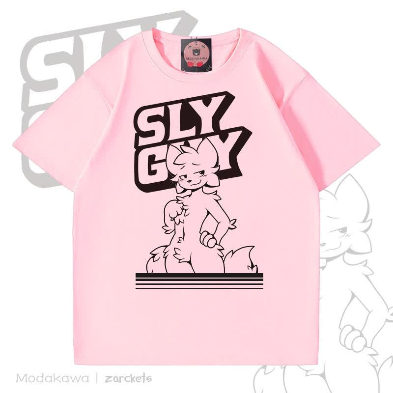 MODAKAWA X zarckets SLY GUY Fuchs-Print T-Shirt - Rosa - 5XL - image 4