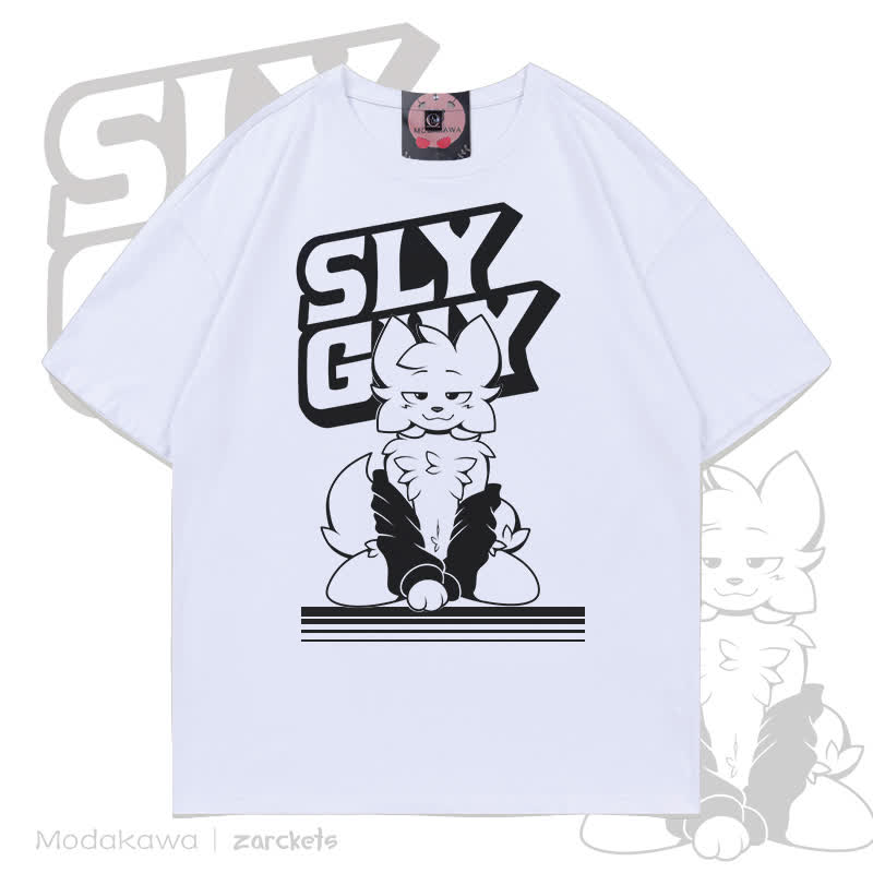 MODAKAWA X zarckets SLY GUY Cool Fox Graffiti T-Shirt - Weiß - 5XL - image 3