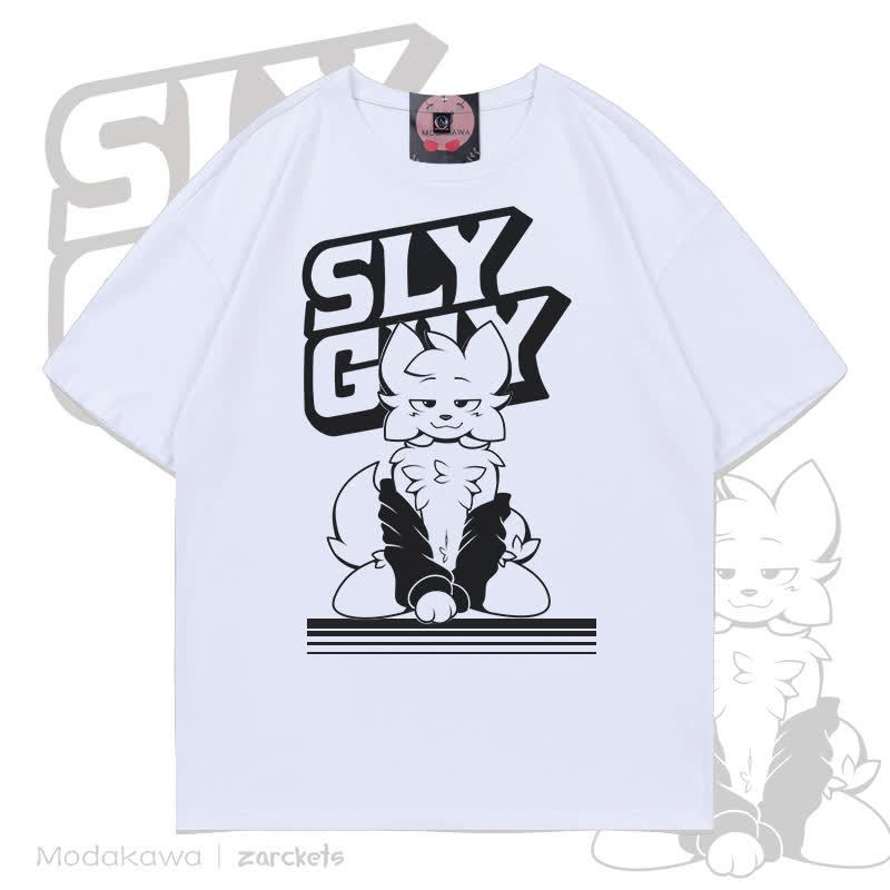 MODAKAWA X zarckets SLY GUY Cool Fox Graffiti T-Shirt - Weiß - 5XL - image 3