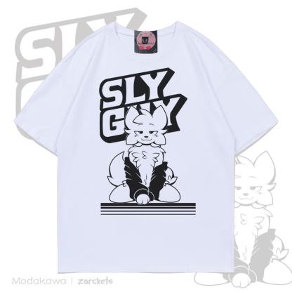 MODAKAWA X zarckets SLY GUY Cool Fox Graffiti T-Shirt - Weiß - 5XL - image 3