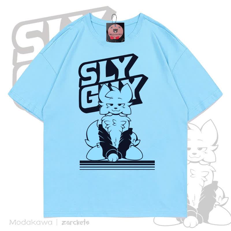 MODAKAWA X zarckets SLY GUY Cool Fox Graffiti T-Shirt - Blau - 5XL - image 2