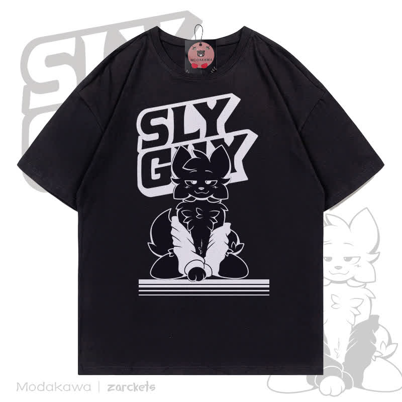 MODAKAWA X zarckets SLY GUY Cool Fox Graffiti T-Shirt - Schwarz - 5XL - image 4