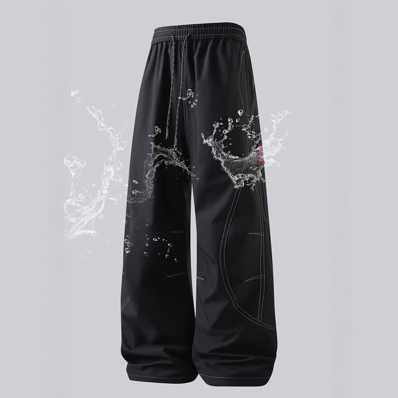 Vintage Casual wasserdichte und winddichte Cargohose mit lockerem Schnitt - Schwarz - 3XL - image 1