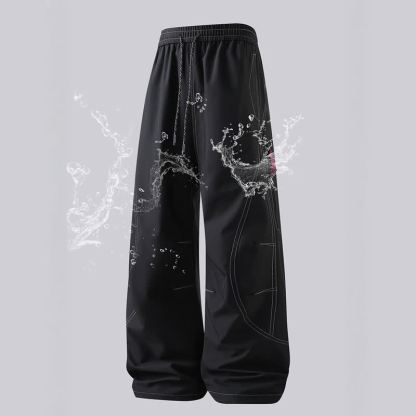 Vintage Casual wasserdichte und winddichte Cargohose mit lockerem Schnitt - Schwarz - 3XL - image 1