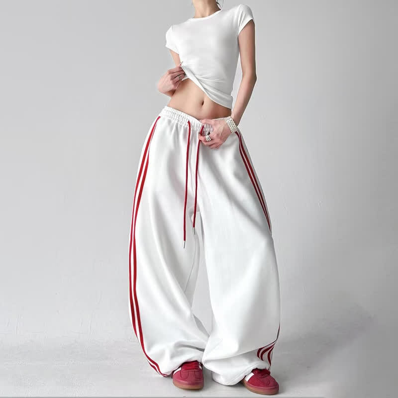 Zweiteiliges Set aus lässigem Tanktop und weit geschnittener Hose - Weiße Hose - 3XL - image 8