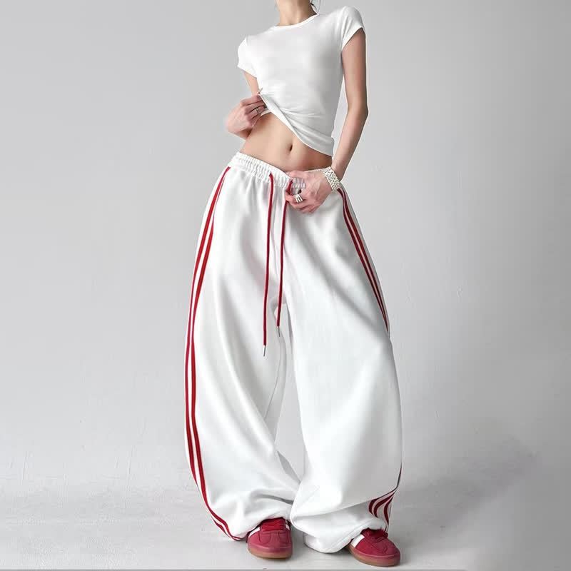 Zweiteiliges Set aus lässigem Tanktop und weit geschnittener Hose - Weiße Hose - 3XL - image 8