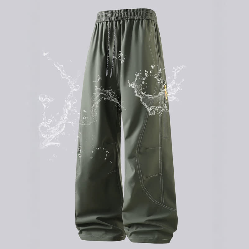 Vintage Casual wasserdichte und winddichte Cargohose mit lockerem Schnitt - Dunkelgrün - 3XL - image 2